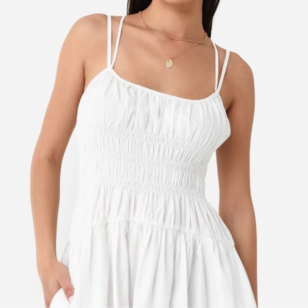 Ciao Lucia Volta Midi Dress White Large NWT Coastal Beach Vacation Contemporary - Picture 5 of 12